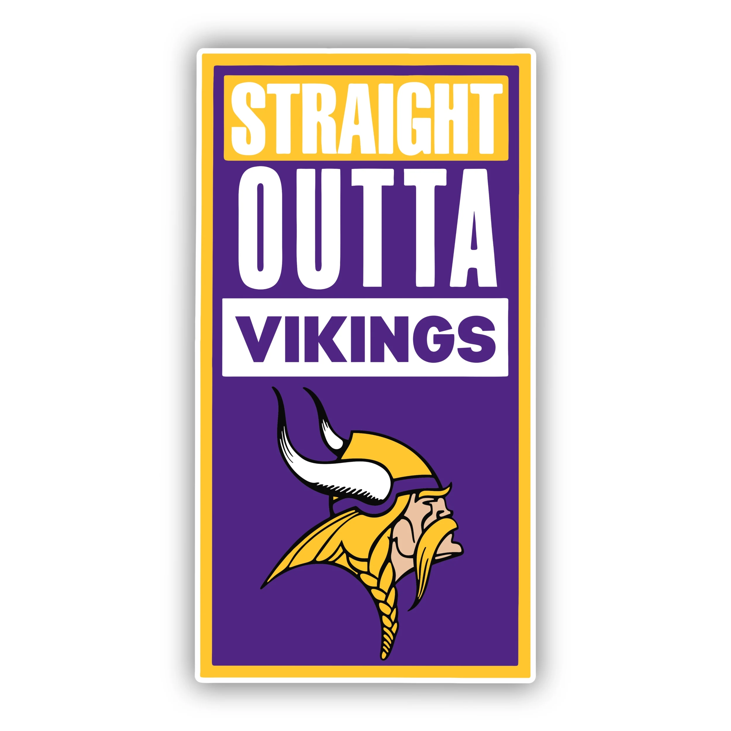 Minnesota Vikings - Straight Outta Vikings - Iron On DTF Transfer - Custom Size