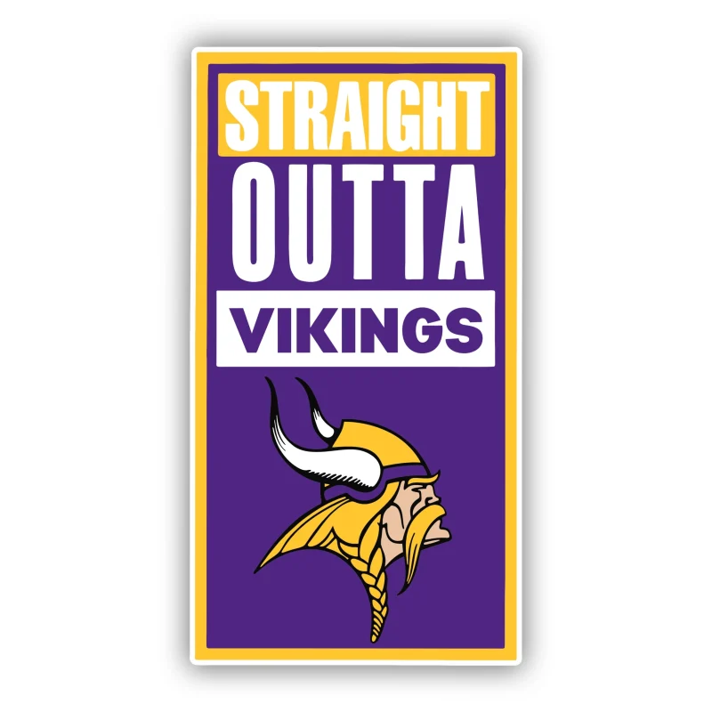 Minnesota Vikings - Straight Outta Vikings - Temporary Tattoo