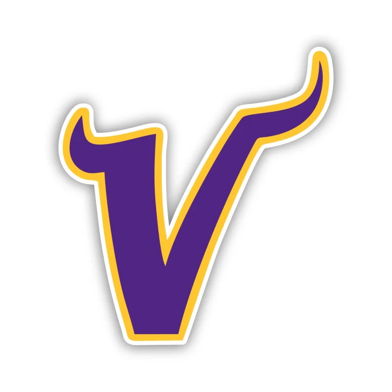 Minnesota Vikings - V - Iron On DTF Transfer - Custom Size