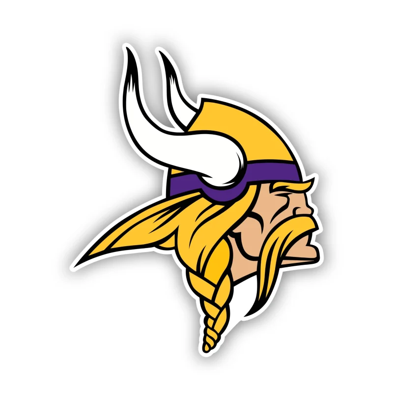 Minnesota Vikings - Viking Head - Iron On DTF Transfer - Custom Size