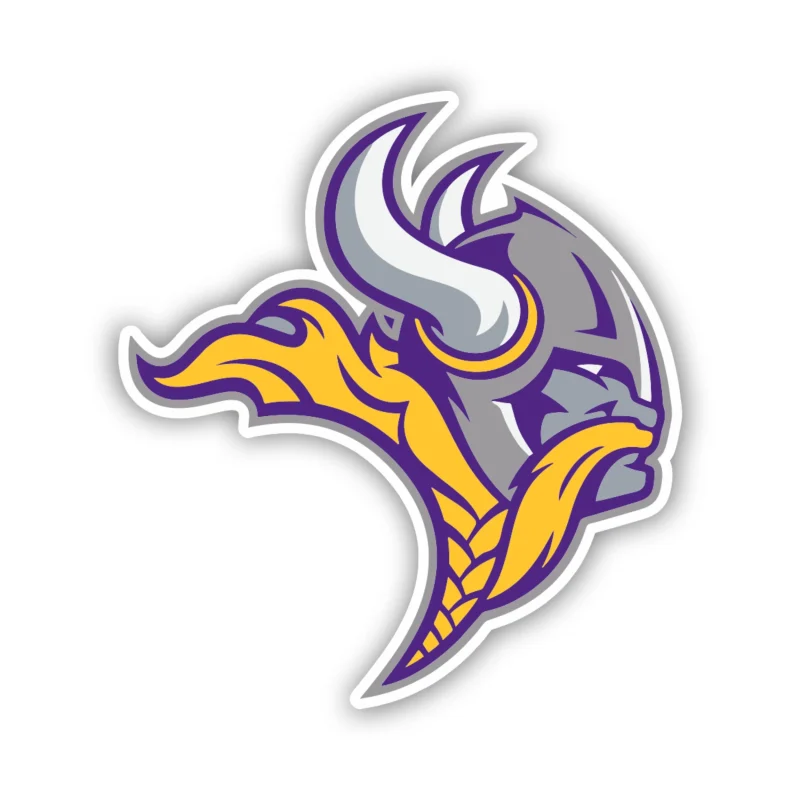 Minnesota Vikings - Viking Head Side Profile - Iron On DTF Transfer - Custom Size