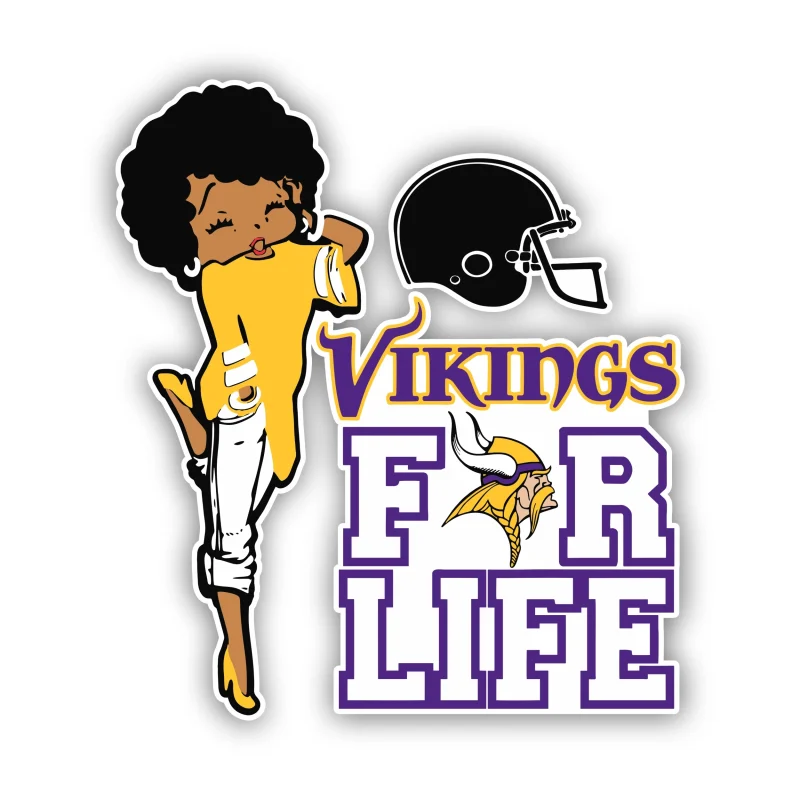 Minnesota Vikings - Vikings For Life - Iron On DTF Transfer - Custom Size