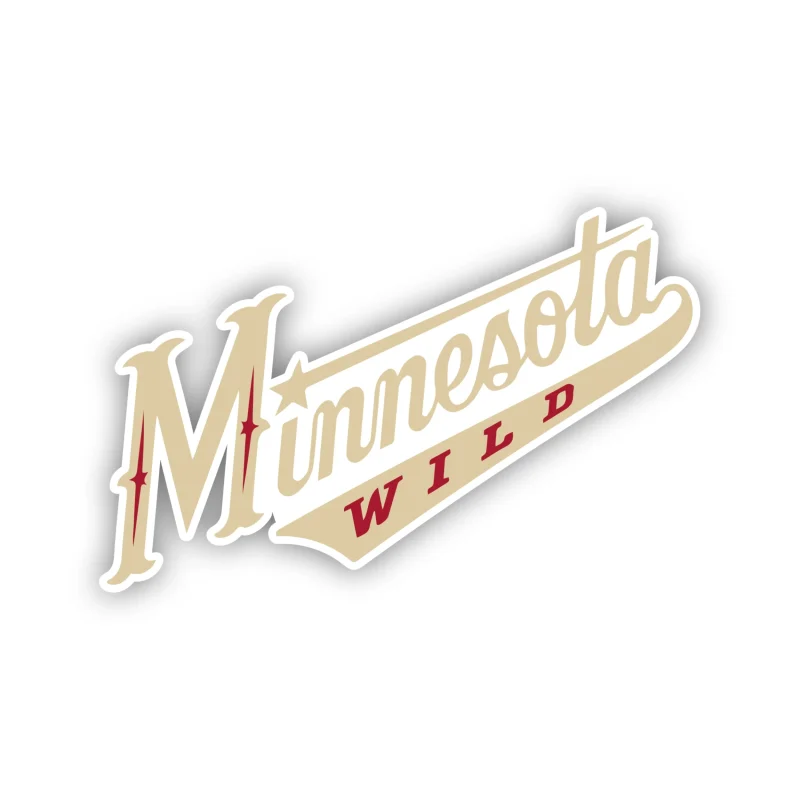 Minnesota Wild - Slanted Name - Iron On DTF Transfer - Custom Size