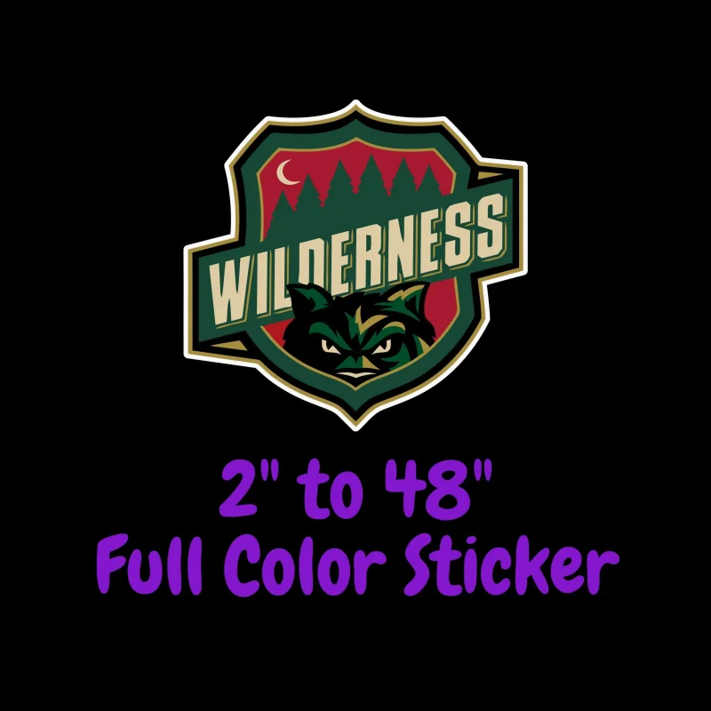 Minnesota Wild - Wilderness - Full Color Vinyl Sticker - Custom Size