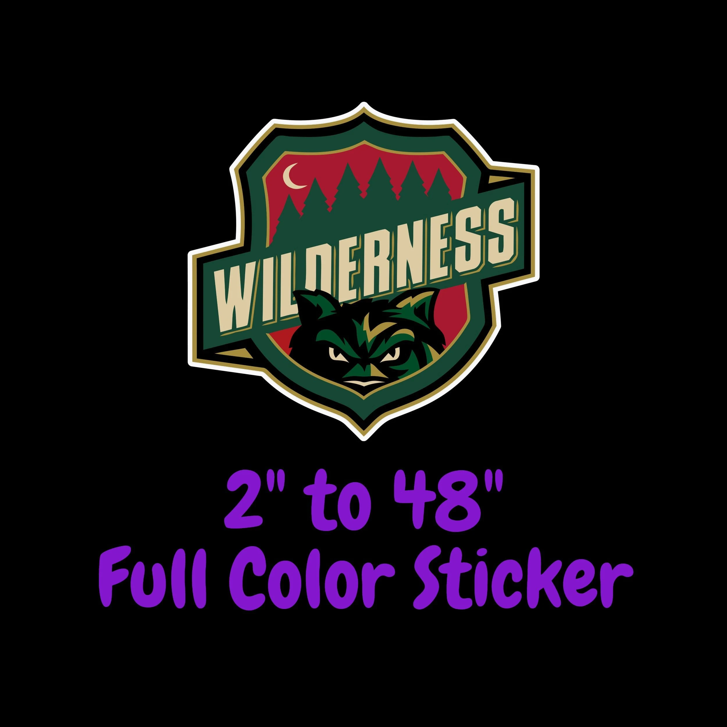 Minnesota Wild - Wilderness - Full Color Vinyl Sticker - Custom Size