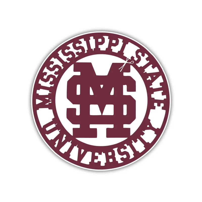 Mississippi State Bulldogs Full Color Vinyl Decal - Custom Size