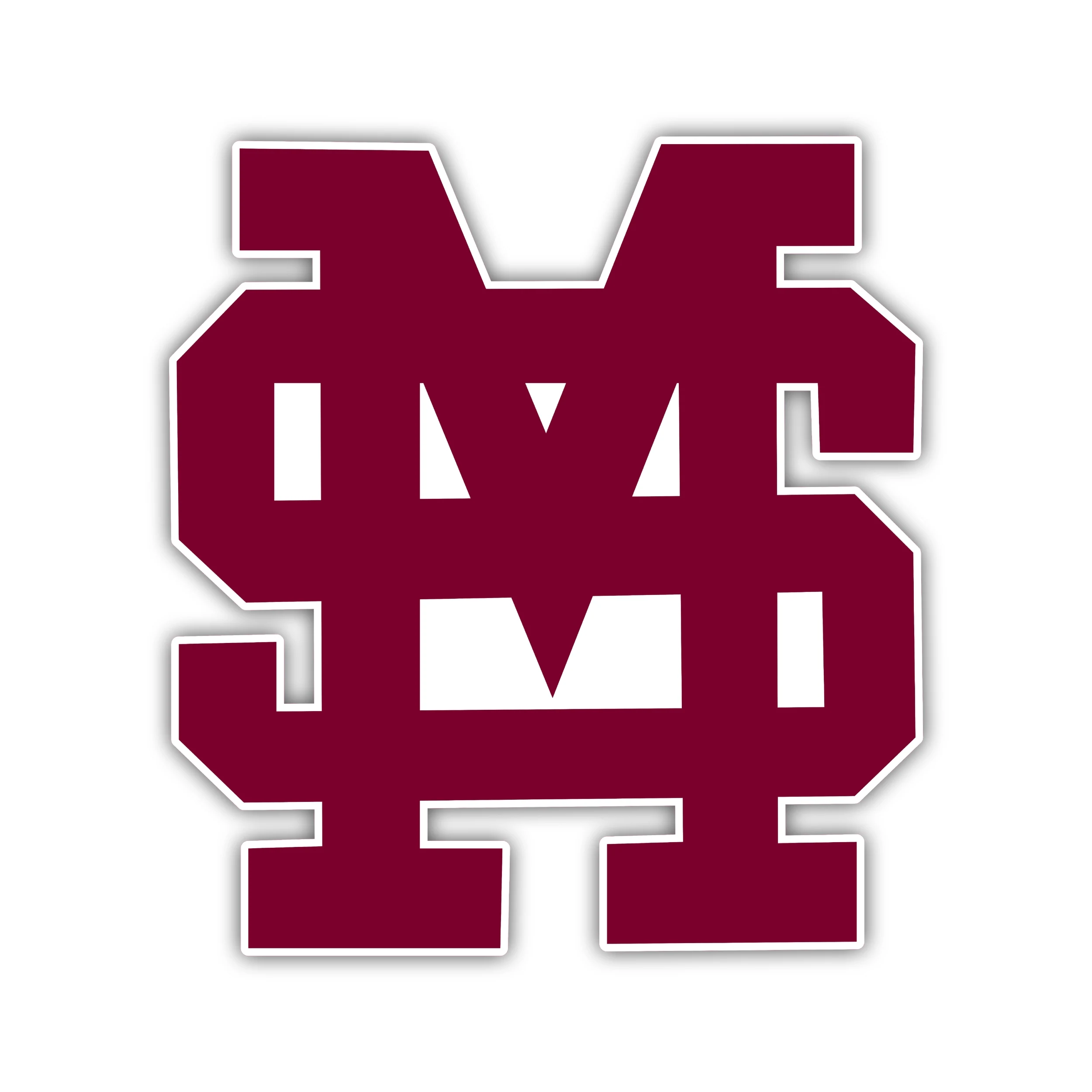 Mississippi State Bulldogs Full Color Vinyl Decal - Custom Size