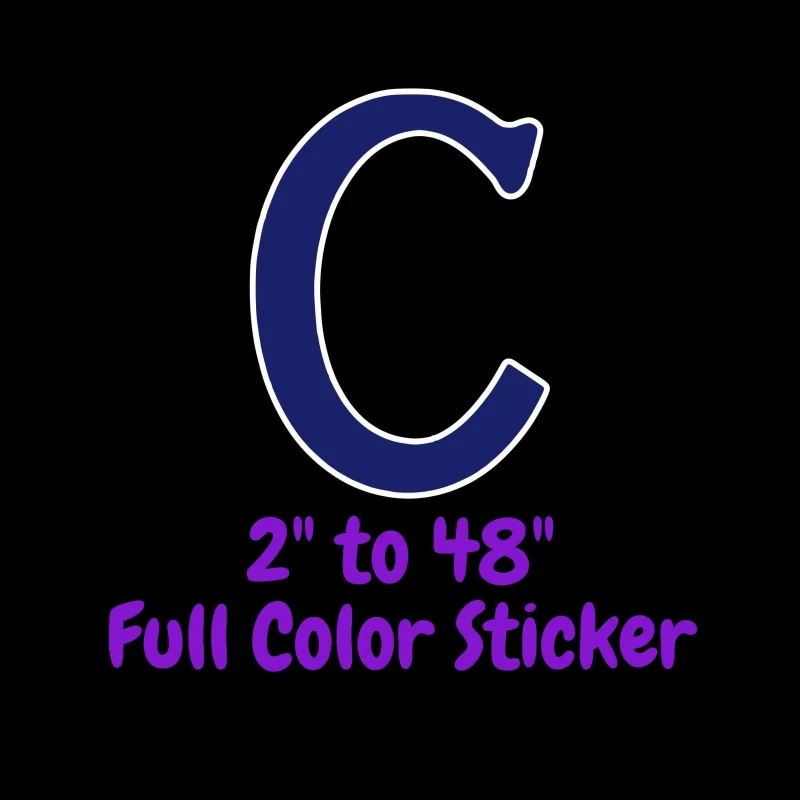 Montreal Canadiens - Blue C - Full Color Vinyl Sticker - Custom Size