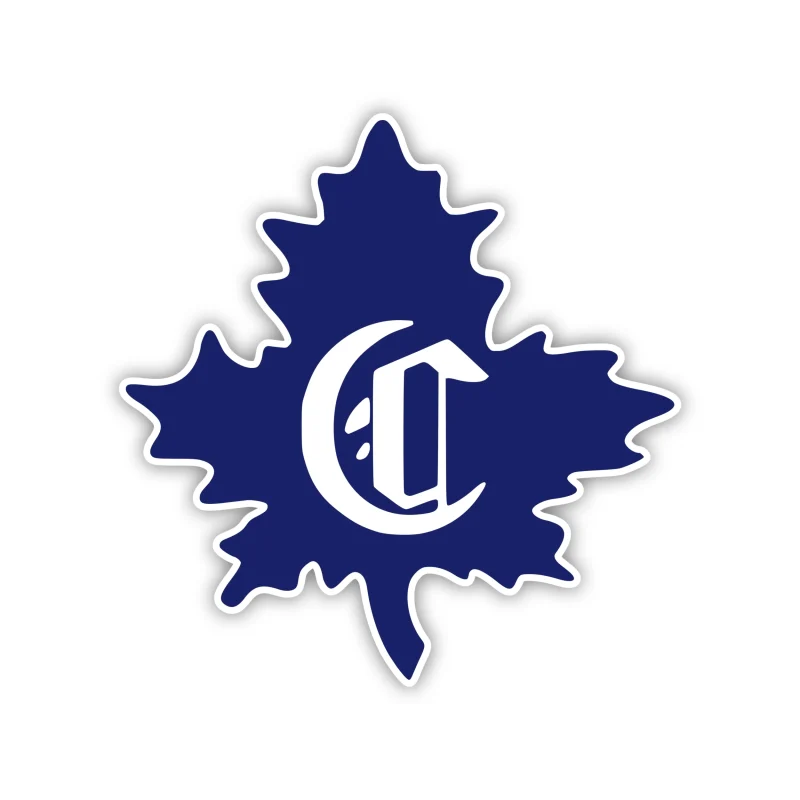 Montreal Canadiens - Blue Leaf With C - Iron On DTF Transfer - Custom Size