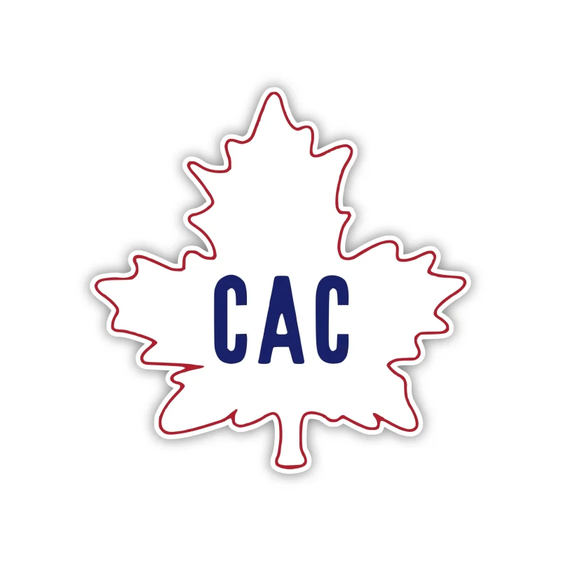 Montreal Canadiens - White Leaf With CAC - Iron On DTF Transfer - Custom Size