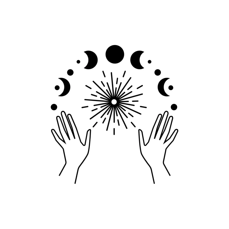 Moon Phases - Vinyl Decal - Custom Size