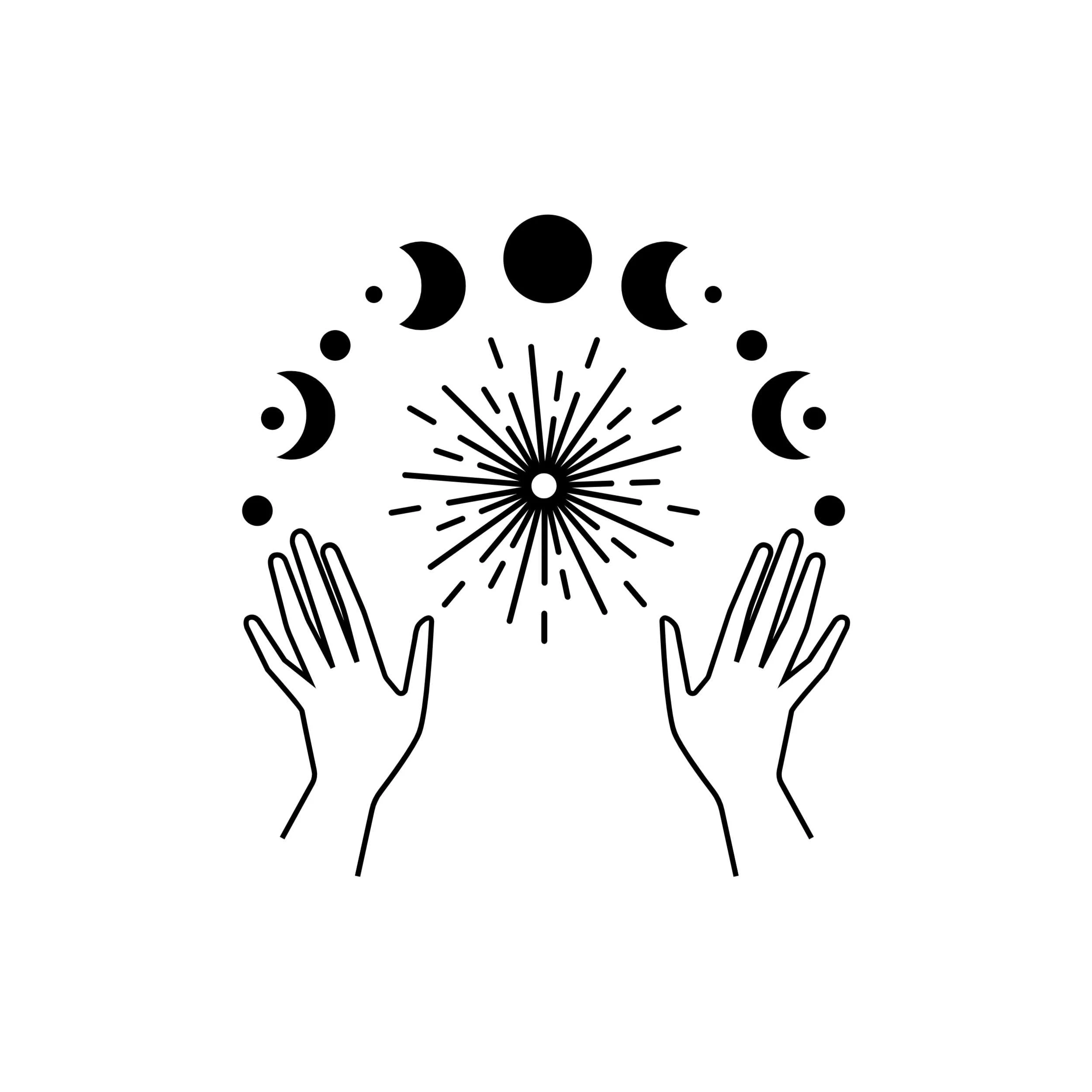 Moon Phases - Vinyl Decal - Custom Size