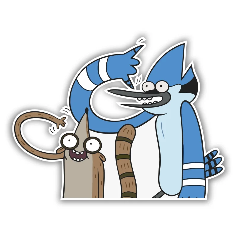 Mordecai and Rigby Full Color Vinyl Decal - Custom Size