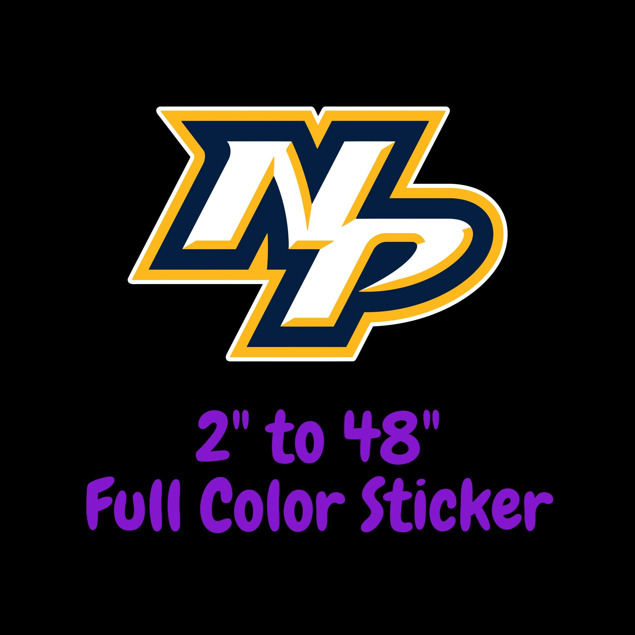 Nashville Predators - NP - Full Color Vinyl Sticker - Custom Size