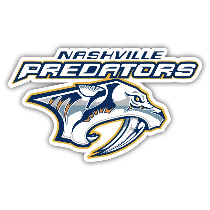 Nashville Predators - Tiger With Name Above - Iron On DTF Transfer - Custom Size