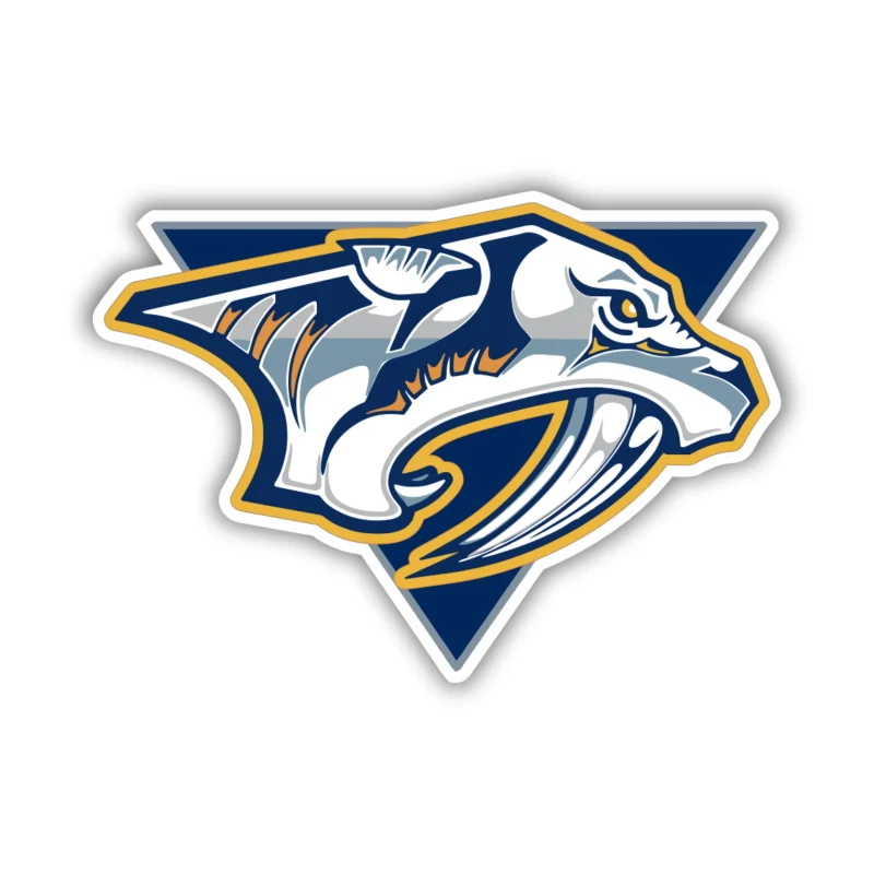 Nashville Predators - Tiger With Triangle - Iron On DTF Transfer - Custom Size