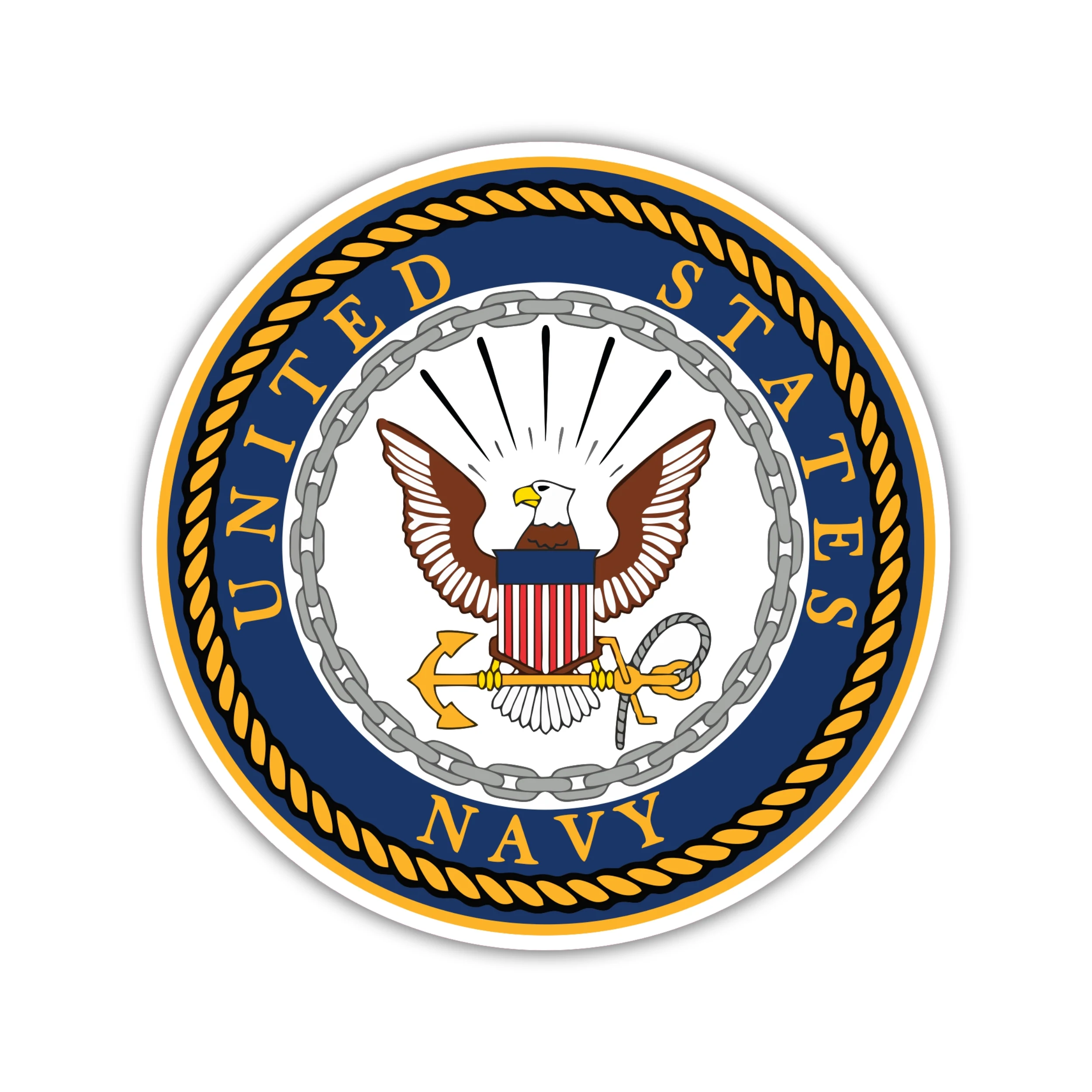 Navy - Circle Logo - Iron On DTF Transfer - Custom Size