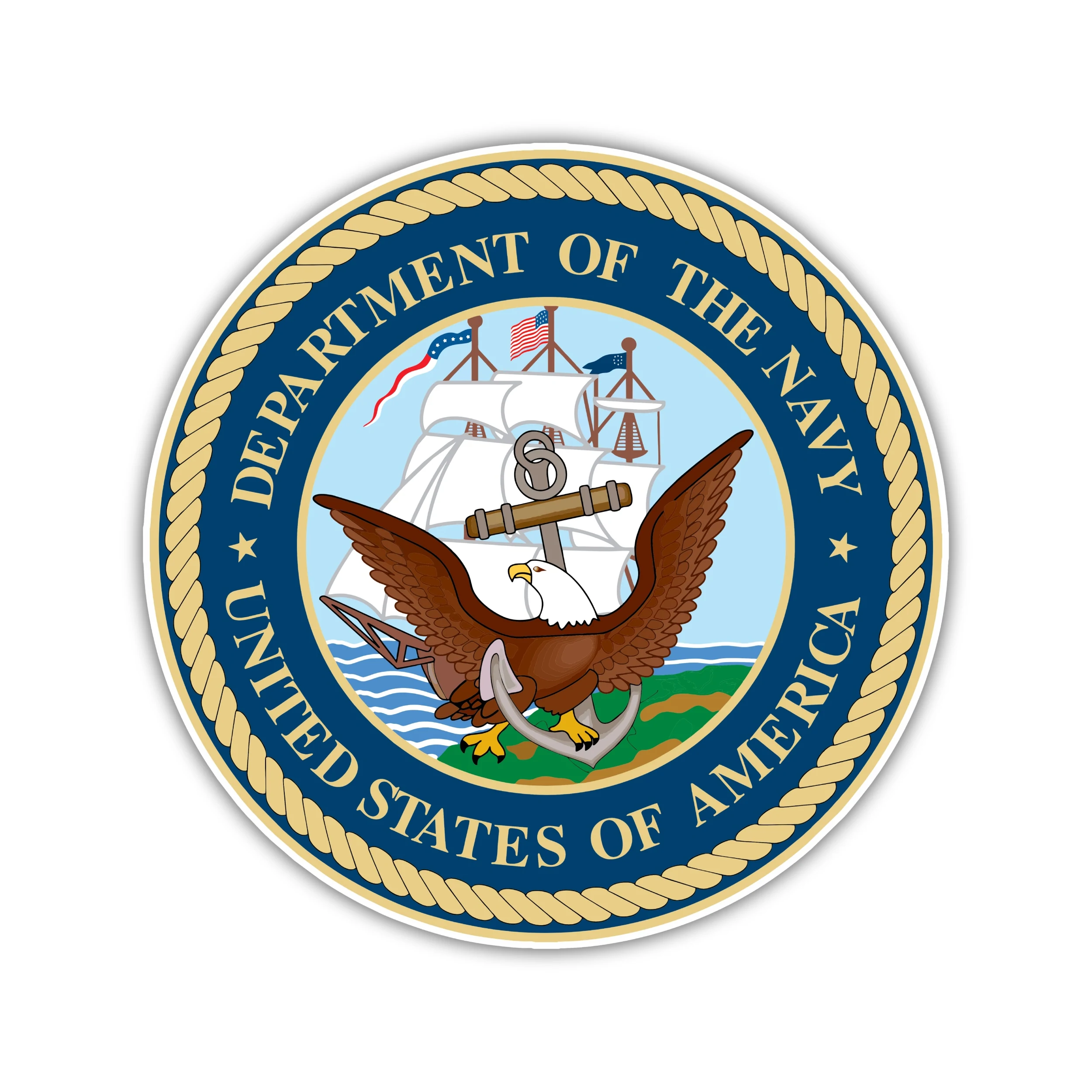Navy - Department Of The Navy - Iron On DTF Transfer - Custom Size