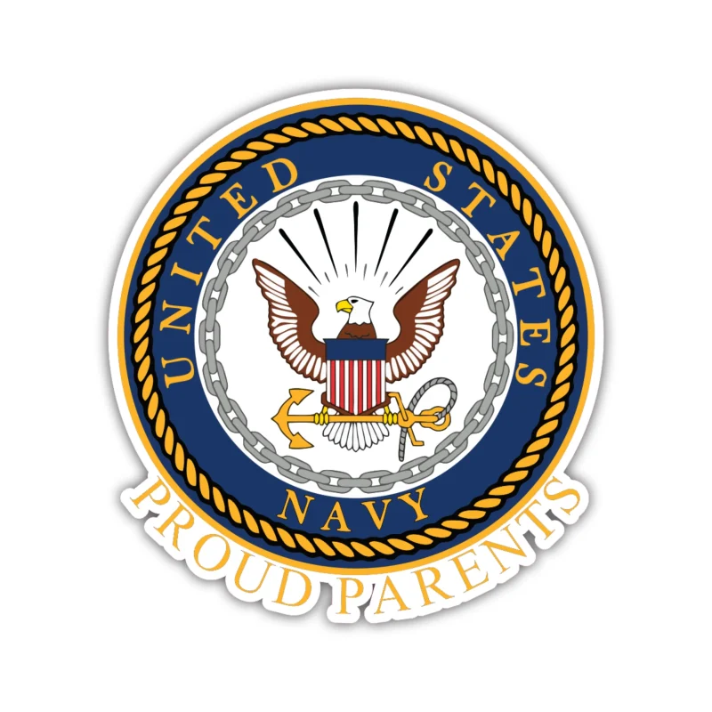 Navy - Proud Parents - Iron On DTF Transfer - Custom Size