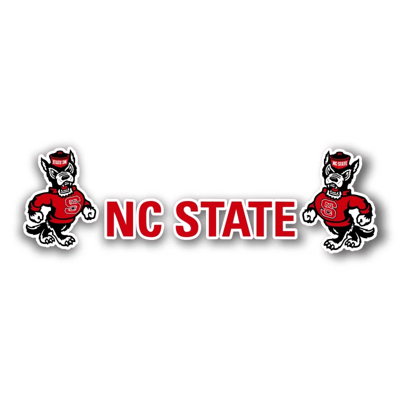 NC State Wolfpack - Wolf with Red Lettering - Iron On DTF Transfer - Custom Size