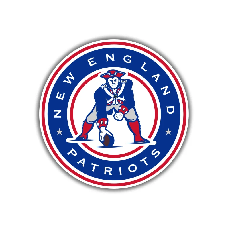 New England Patriots - Circle with Player - Iron On DTF Transfer - Custom Size