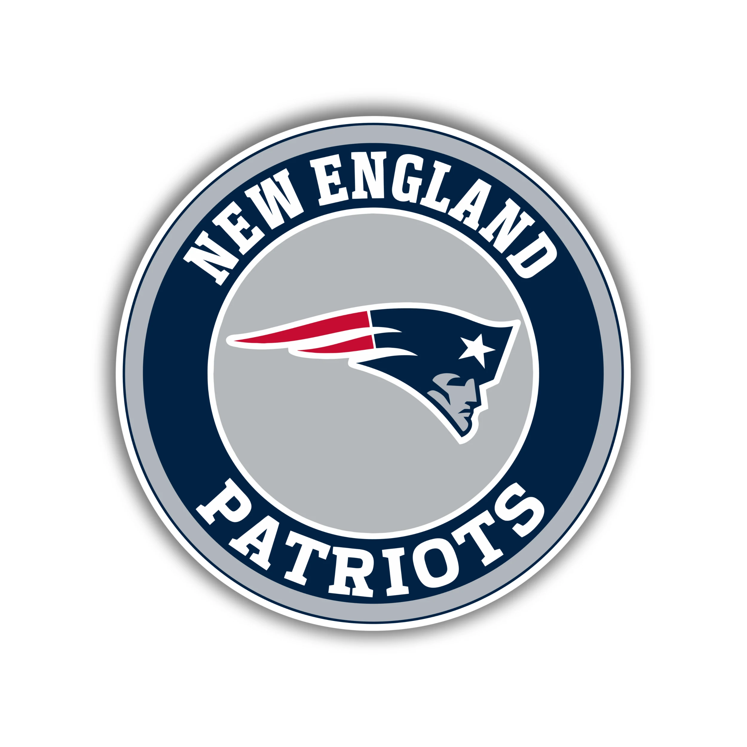 New England Patriots Full Color Vinyl Sticker - Custom Size