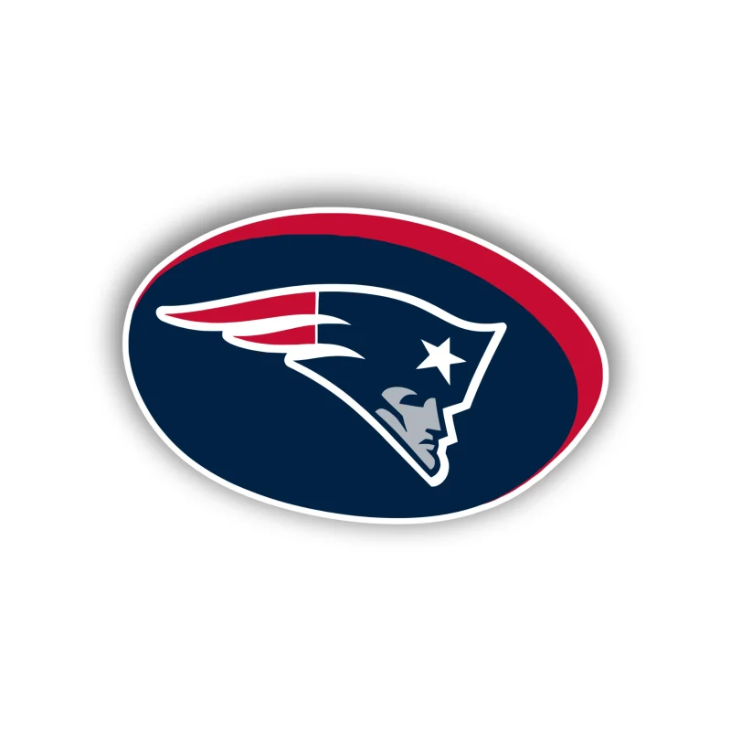New England Patriots Full Color Vinyl Sticker - Custom Size