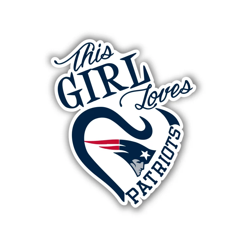 New England Patriots Full Color Vinyl Sticker - Custom Size