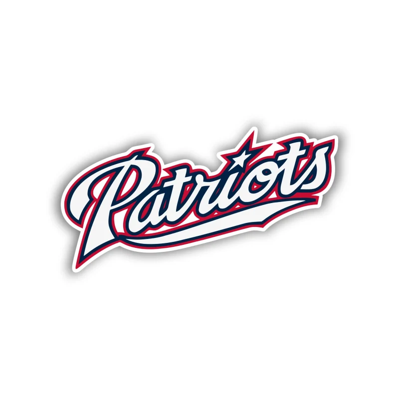 New England Patriots Full Color Vinyl Sticker - Custom Size