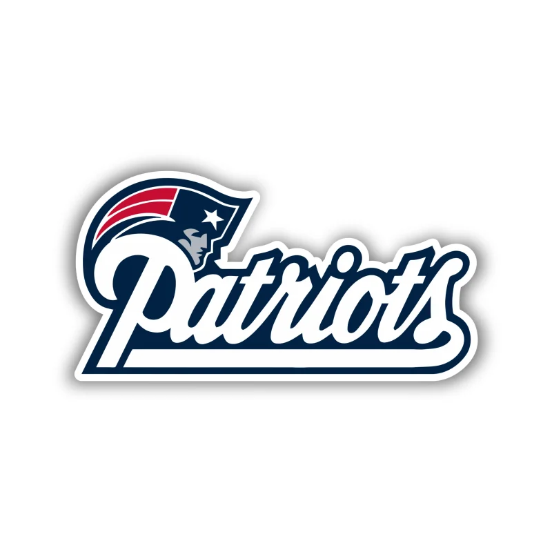 New England Patriots Full Color Vinyl Sticker - Custom Size