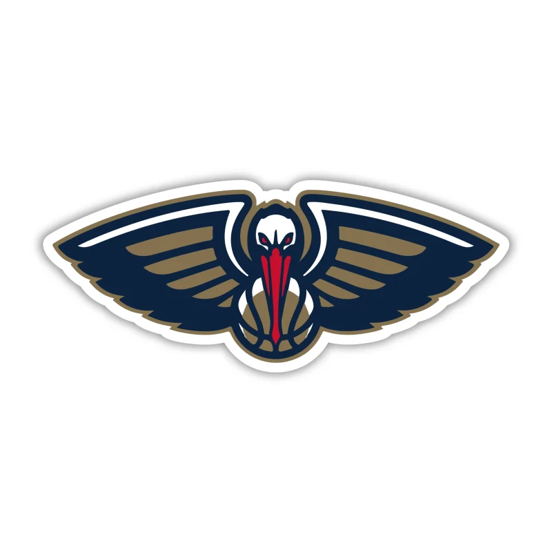 New Orleans Pelicans - Pelican With Basketball - Iron On DTF Transfer - Custom Size