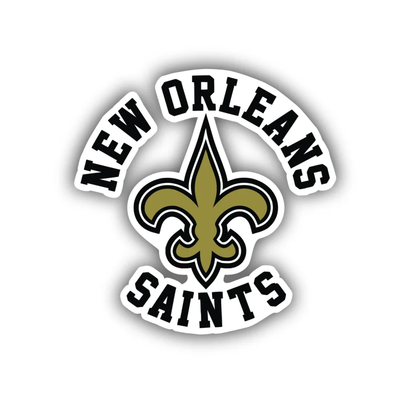 New Orleans Saints Full Color Vinyl Sticker - Custom Size