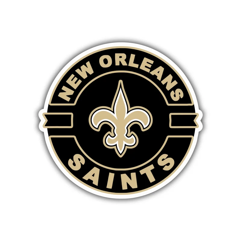 New Orleans Saints Full Color Vinyl Sticker - Custom Size