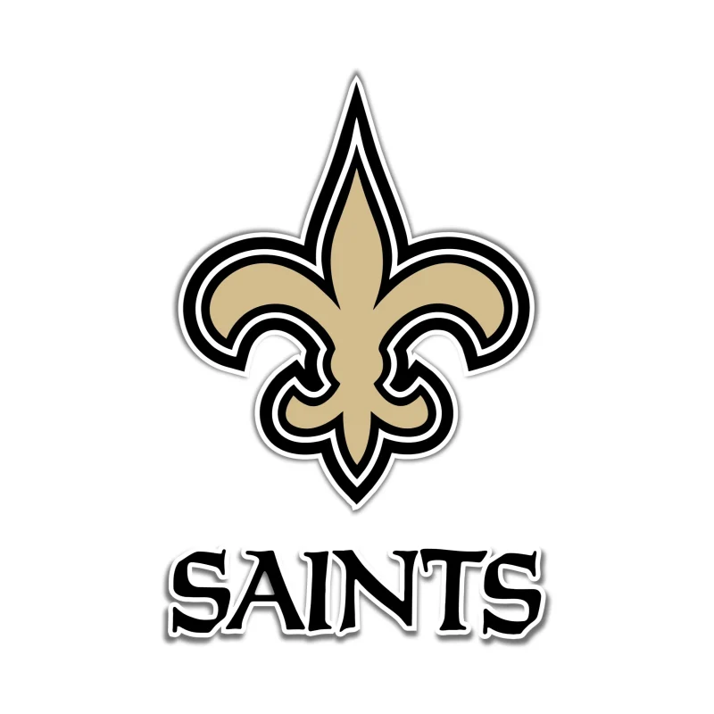 New Orleans Saints Full Color Vinyl Sticker - Custom Size