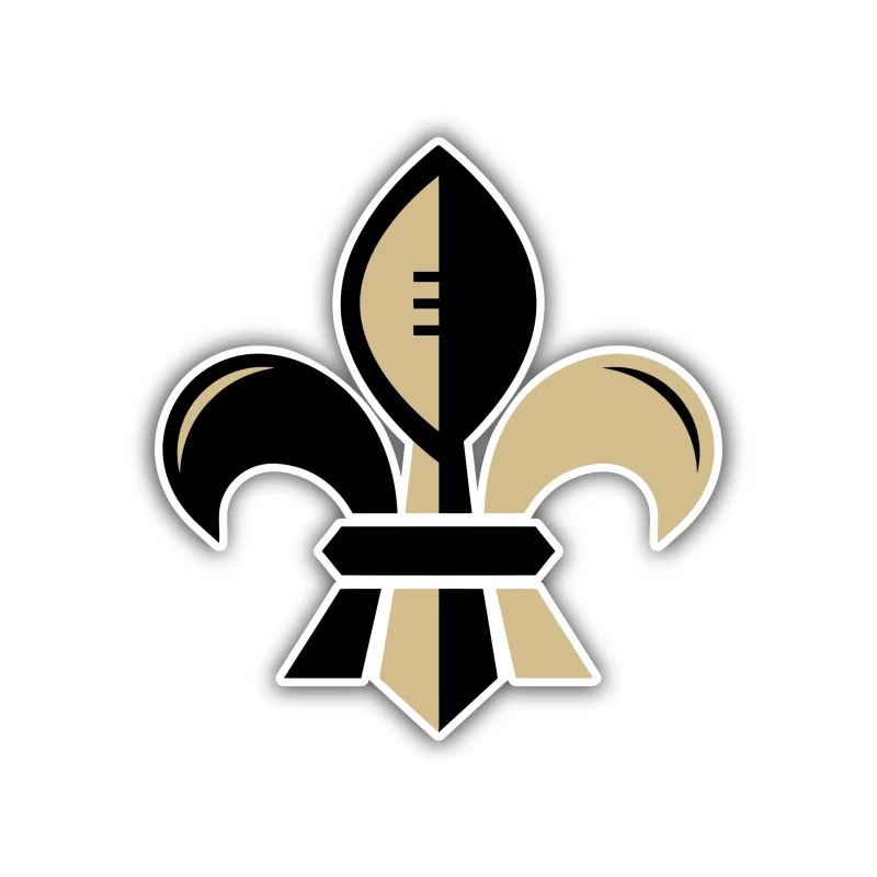 New Orleans Saints - Gold and Black Logo - Iron On DTF Transfer - Custom Size