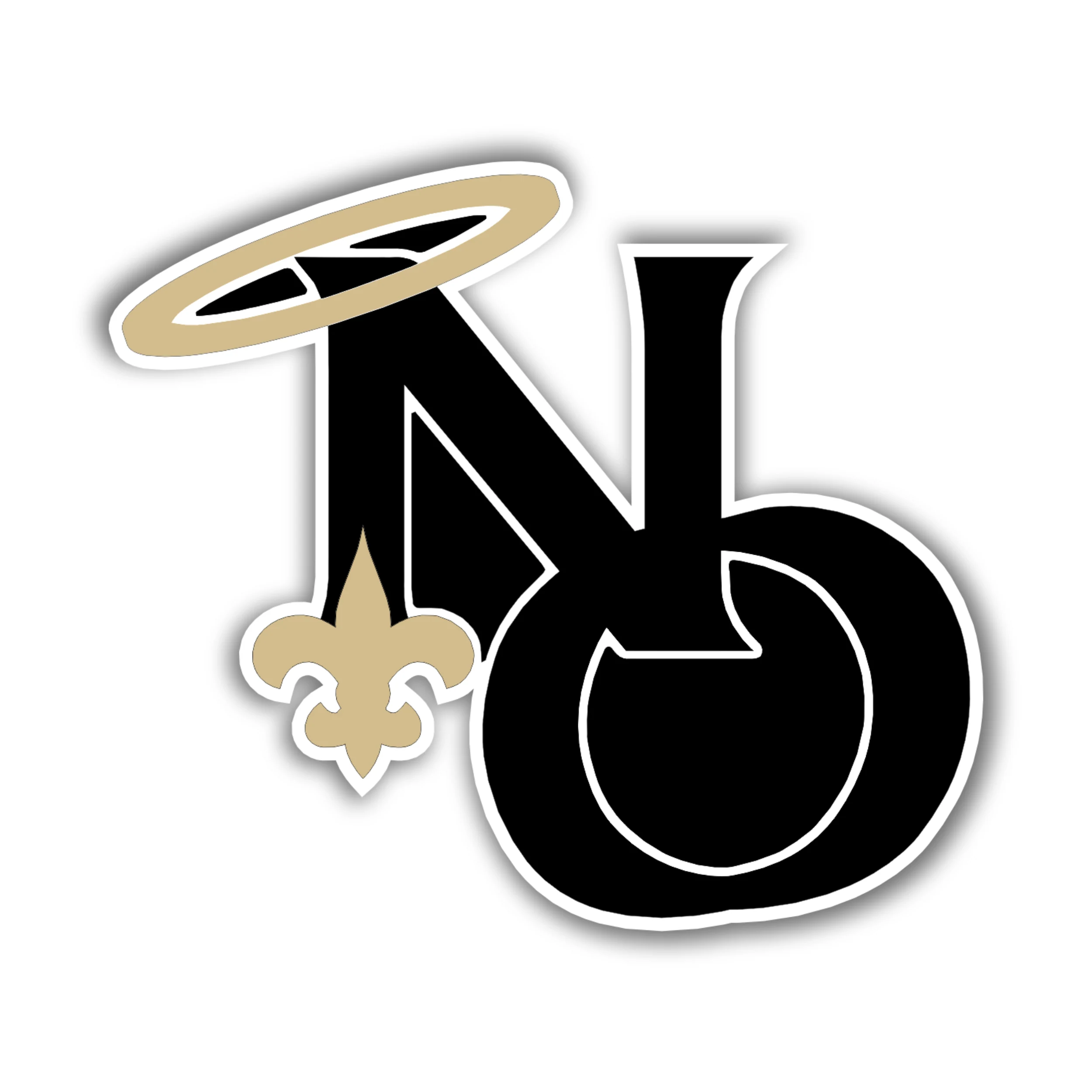 New Orleans Saints - NO - Iron On DTF Transfer - Custom Size
