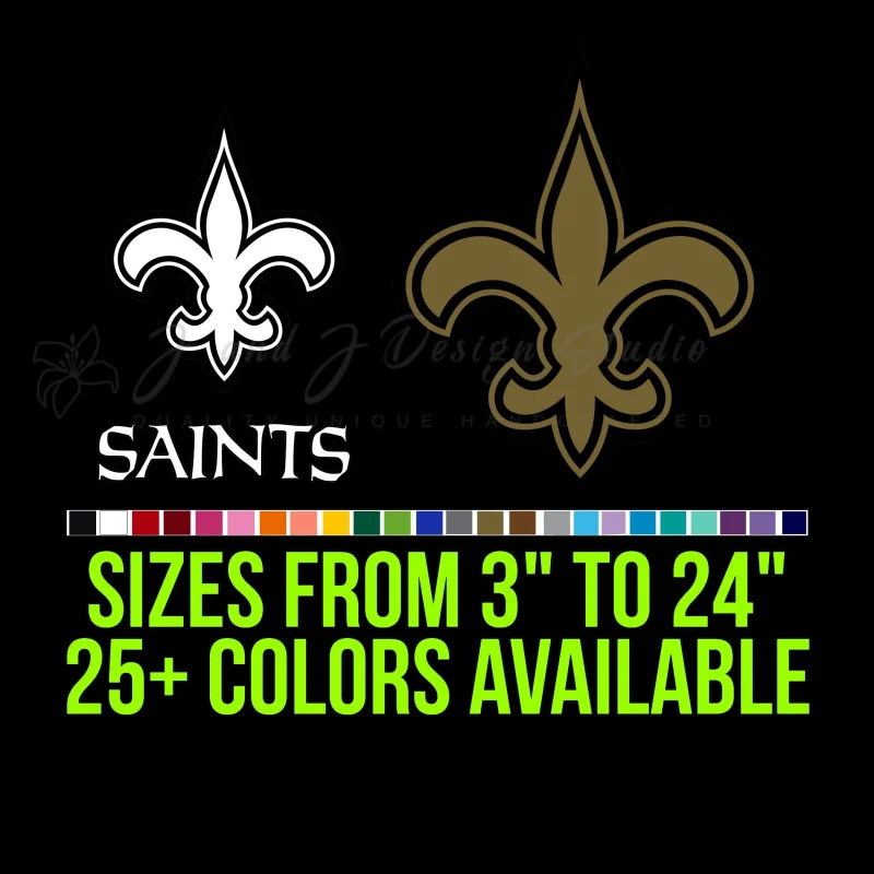 New Orleans Saints Vinyl Decal - Custom Size