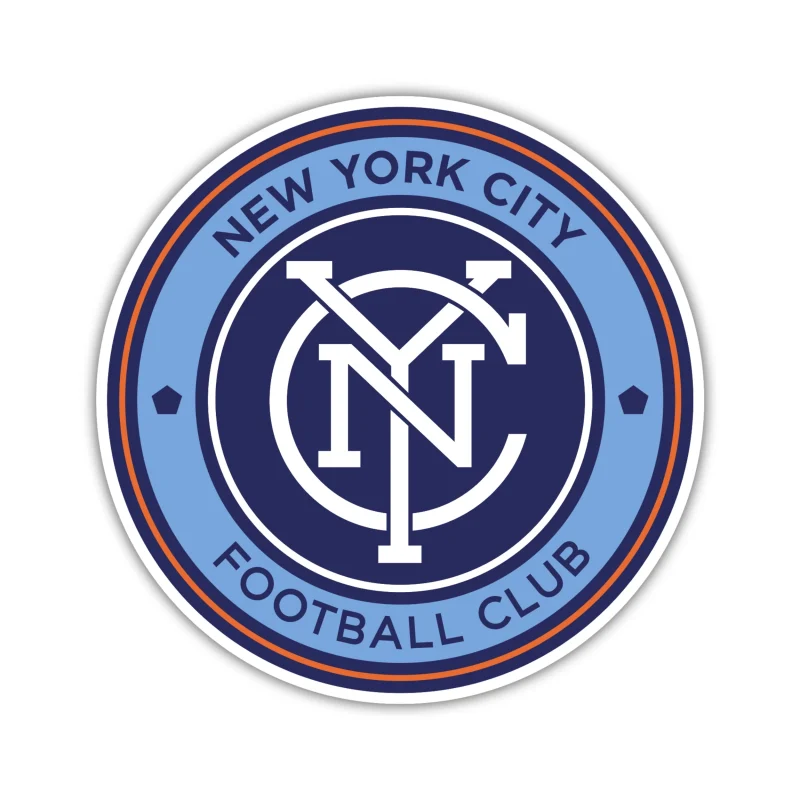 New York City FC - Blue Circle With Name - Iron On DTF Transfer - Custom Size