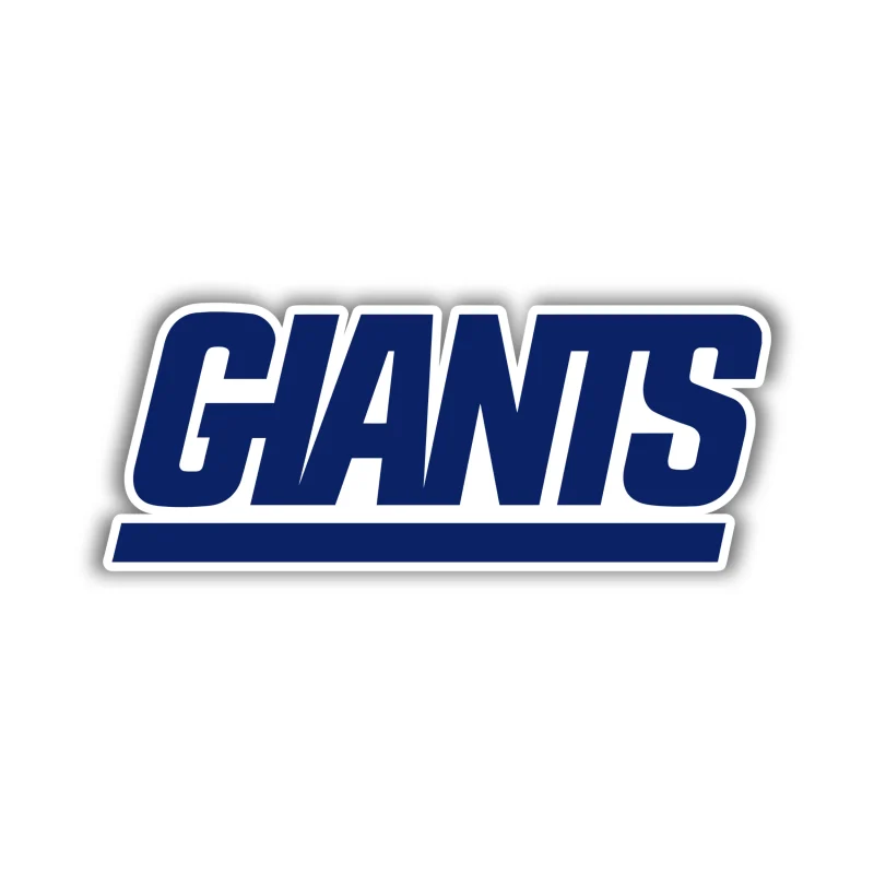 New York Giants - Dark Blue Giants - Full Color Vinyl Sticker - Custom Size