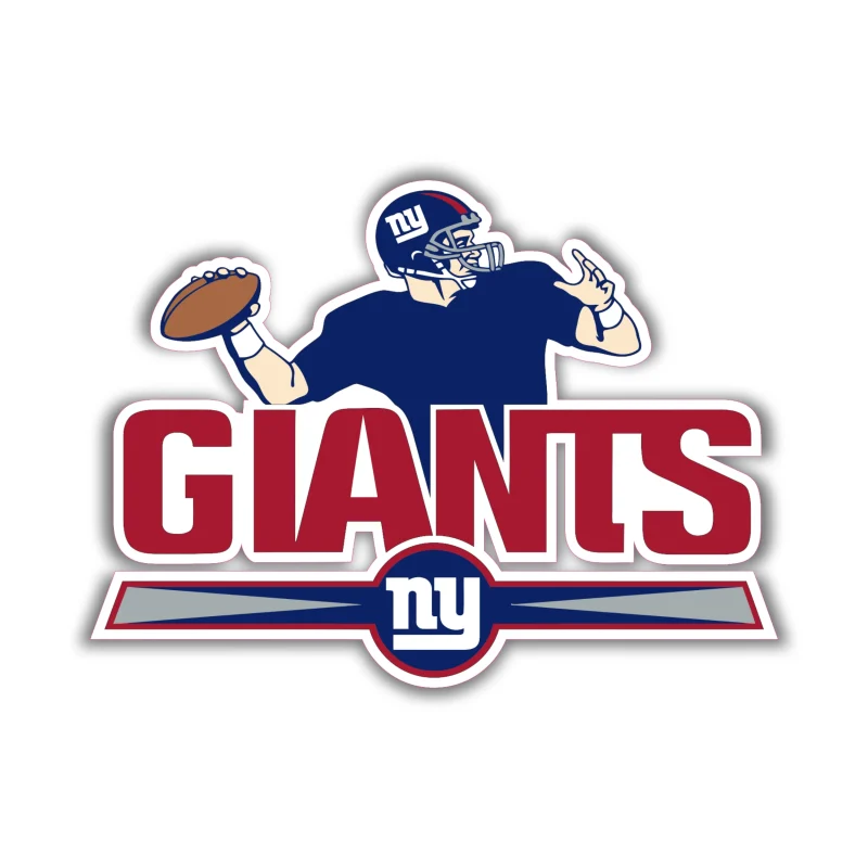 New York Giants - Football Player - Full Color Vinyl Sticker - Custom Size