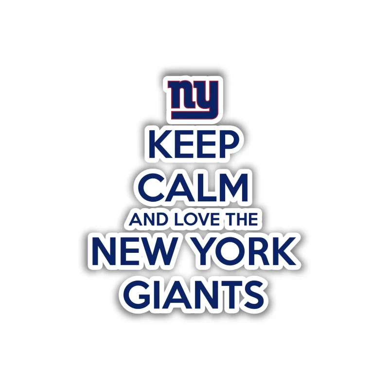 New York Giants - Keep Calm And Love The New York Giants - Iron On DTF Transfer - Custom Size