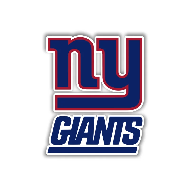 New York Giants - NY With Giants Underneath - Full Color Vinyl Sticker - Custom Size