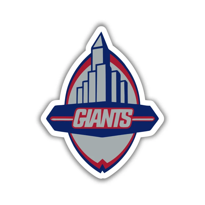 New York Giants - Oval With Name - Iron On DTF Transfer - Custom Size