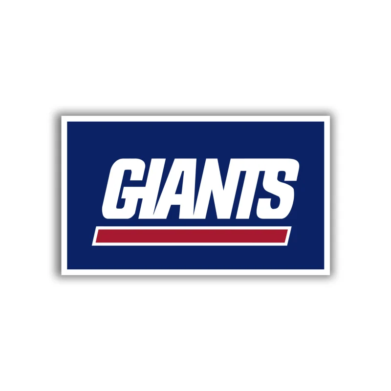 New York Giants - Rectangle Giants With Red Line - Iron On DTF Transfer - Custom Size