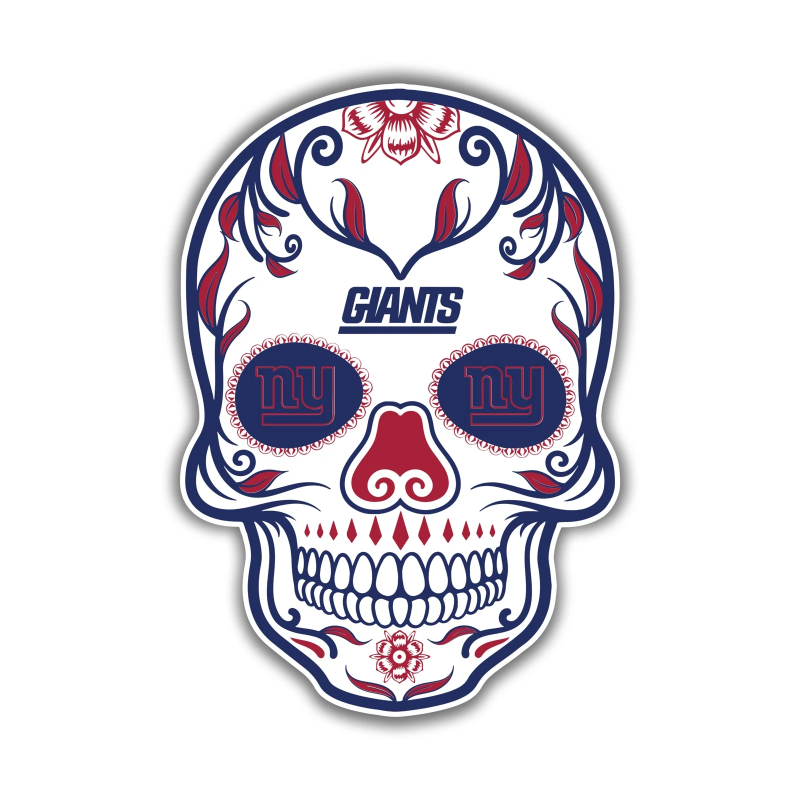 New York Giants - Sugar Skull - Temporary Tattoo