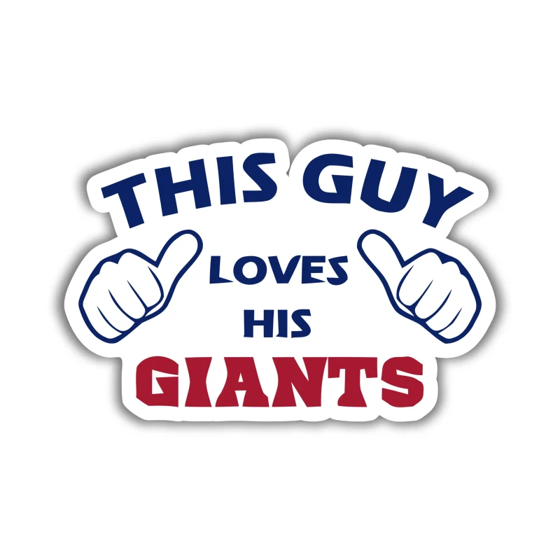 New York Giants - This Guy Loves His Giants - Iron On DTF Transfer - Custom Size