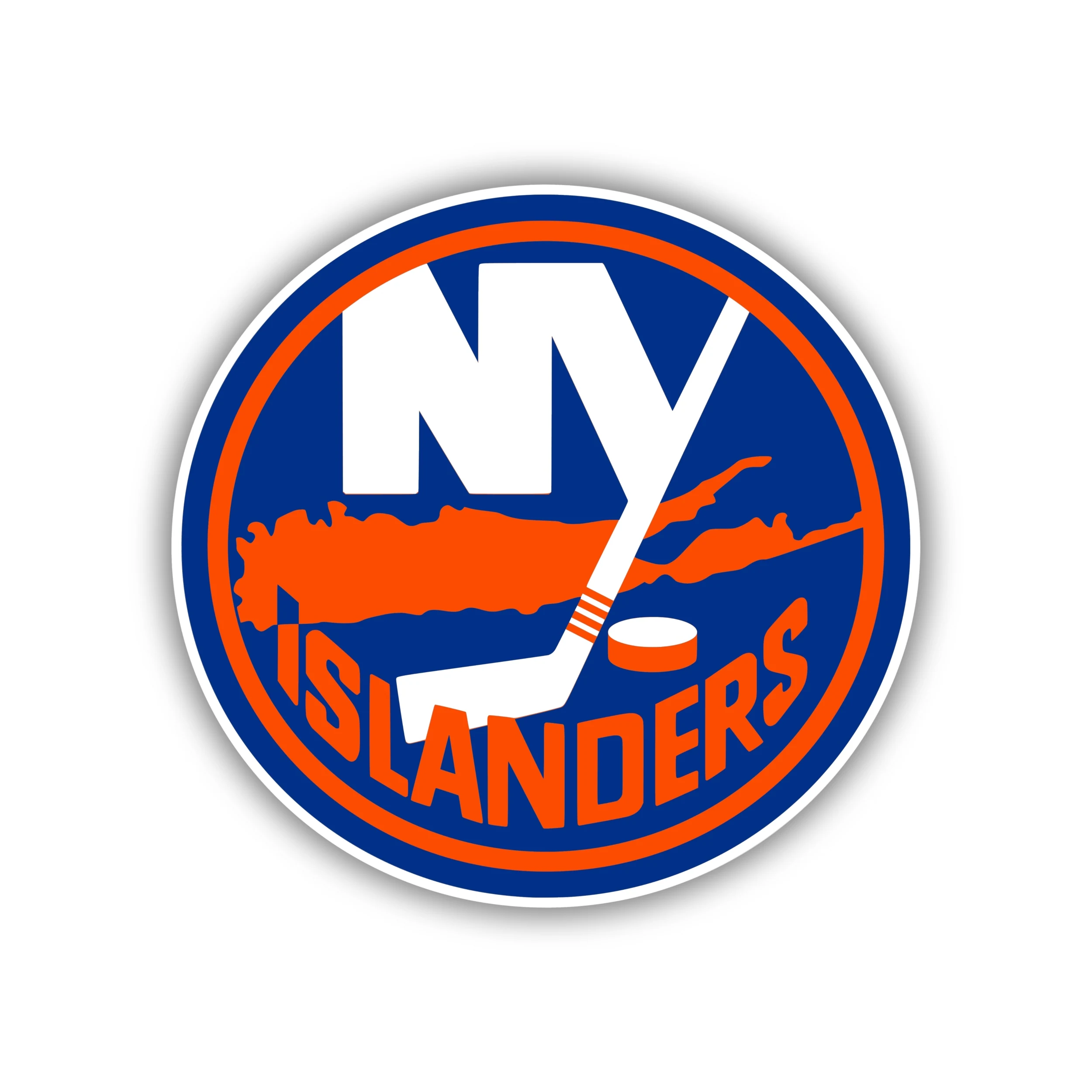 New York Islanders - Bright Circle - Iron On DTF Transfer - Custom Size