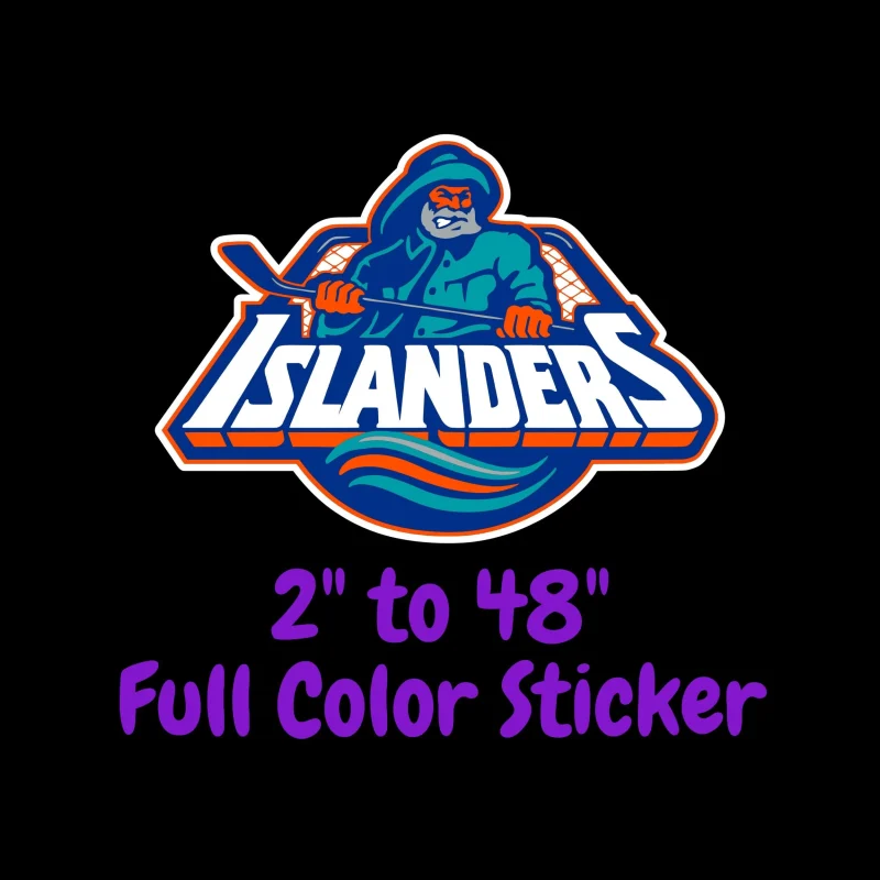 New York Islanders - Islanders - Full Color Vinyl Sticker - Custom Size