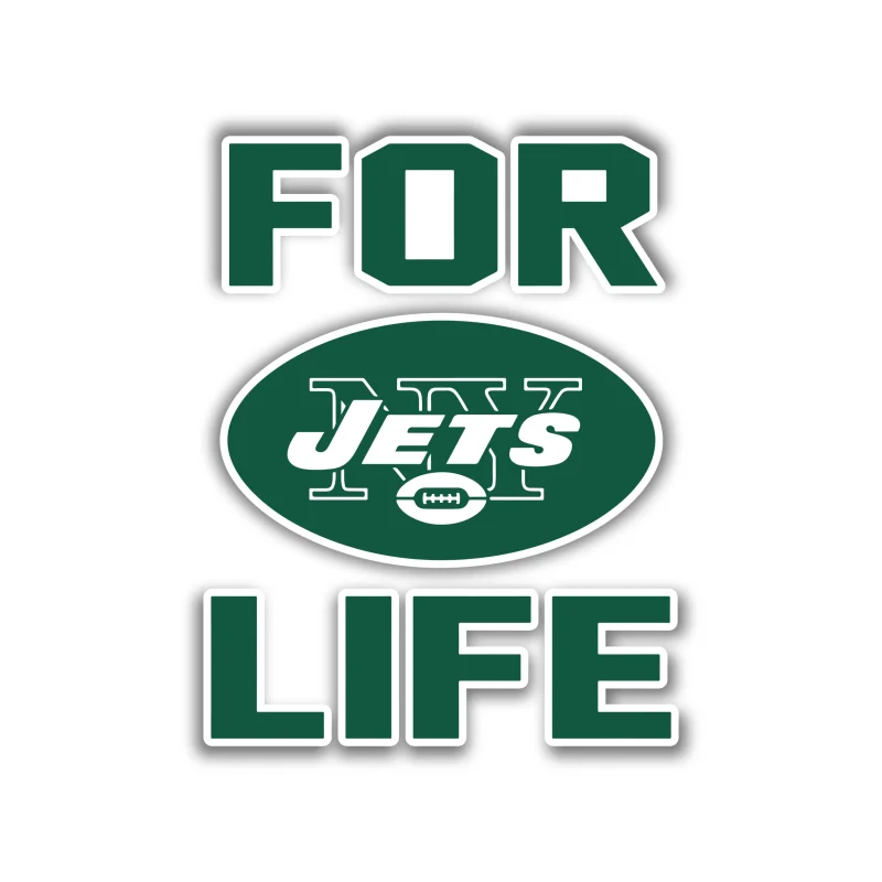 New York Jets - For Life - Iron On DTF Transfer - Custom Size