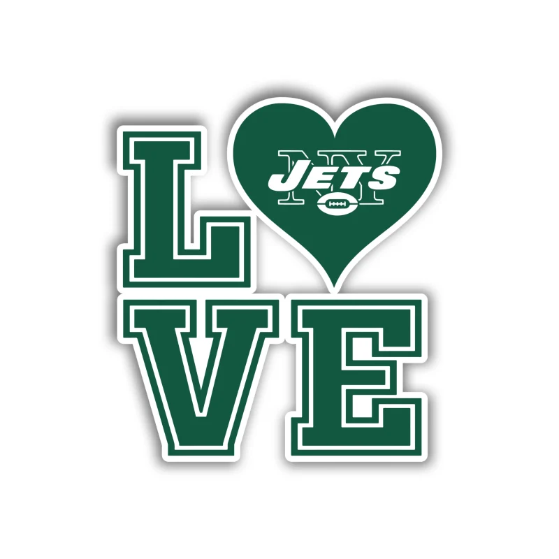 New York Jets - Love - Iron On DTF Transfer - Custom Size